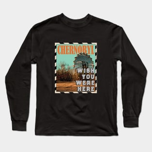 Chernobyl Funny Dark Humor Vintage Nuclear Graphic Long Sleeve T-Shirt